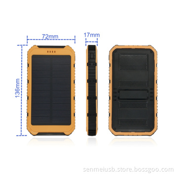 Wholesale UK robust solar power bank 8000mah with strong flashlight